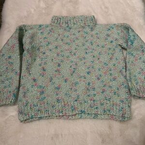 Beautiful hand knit sweater 18-24 months colourful pullover